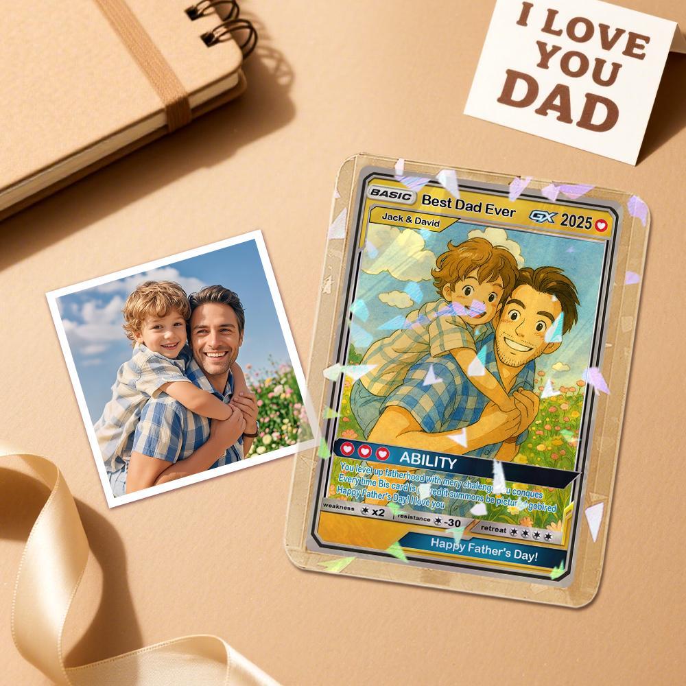 Personalized Father’s Day Poke Card, Custom Gift for Dad, Unique Poke Card Present
