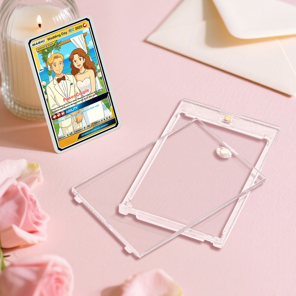 Personalized Couple Poke Card, Custom Wedding Gift, Unique Present for Bride and Groom