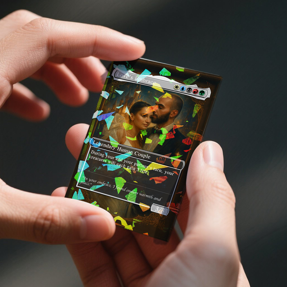 Custom Anime Couple Magic Card, Personalized Photo Magic Anime Card, Gift for Couple