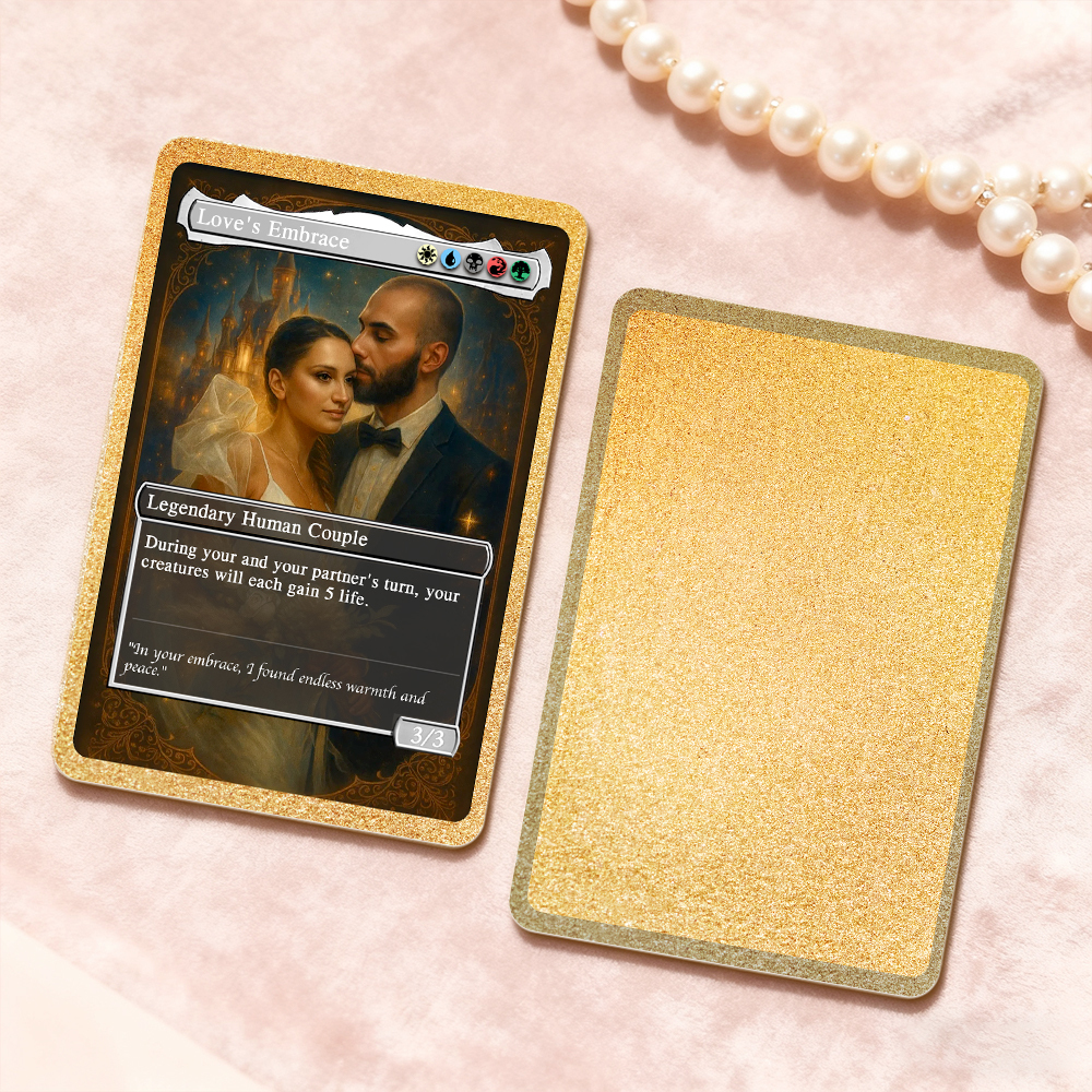 Custom Anime Couple Magic Card, Personalized Photo Magic Anime Card Valentine's Day Gift, Gift for Couples