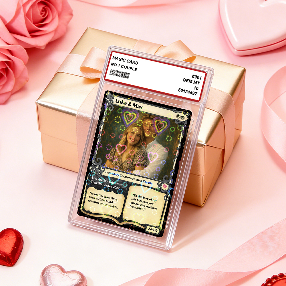 Custom MTG Anime Card Personalized Magic Card Fantasy Game Anime Card Valentine's Day Gift for Couple - MyCameraRollKeychain