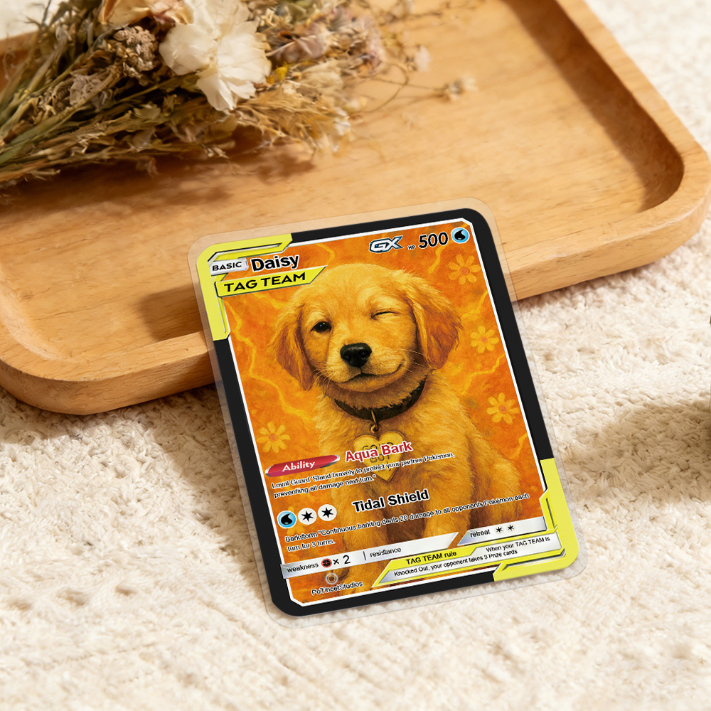 Personalized Pet Anime Art Trading Card, Best Holiday Gift for Pet Lover