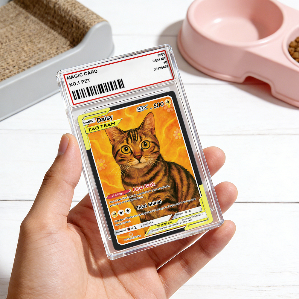 Personalized Pet Anime Art Trading Card, Best Holiday Gift for Pet Lover