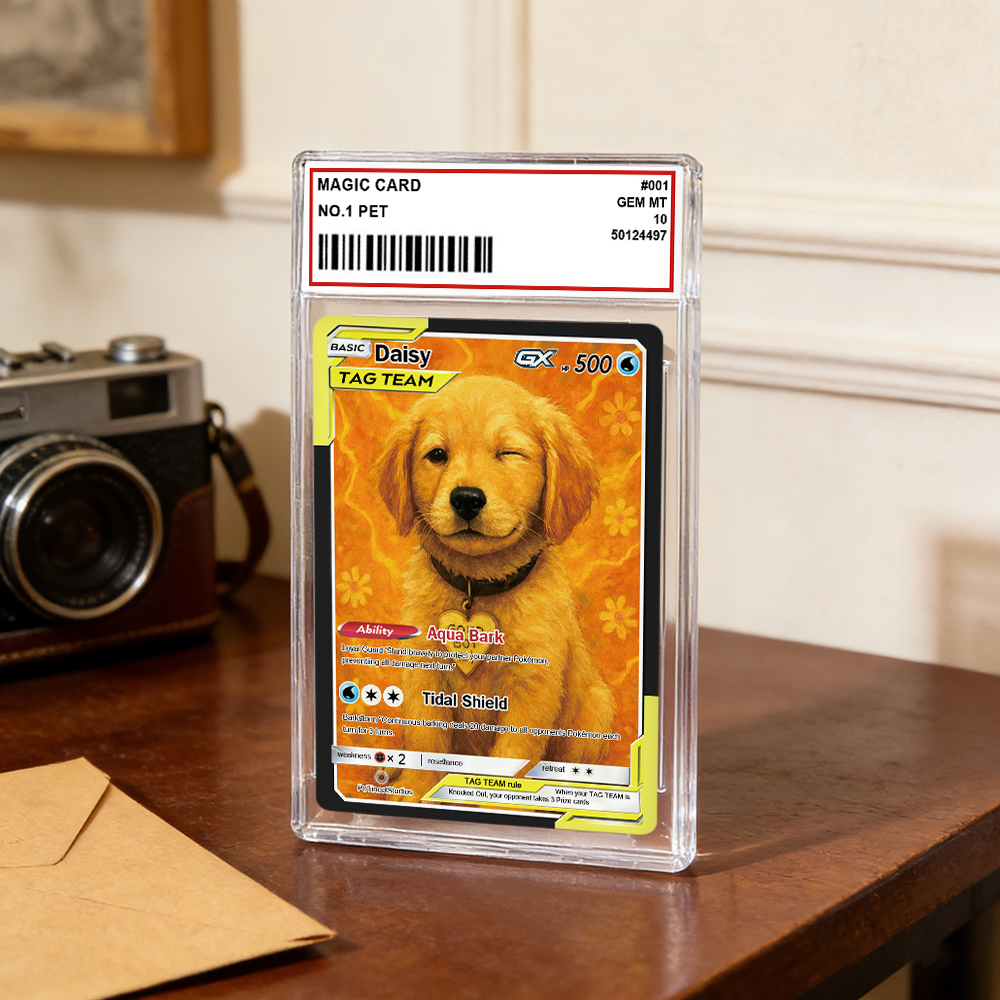Personalized Pet Anime Art Trading Card, Best Holiday Gift for Pet Lover