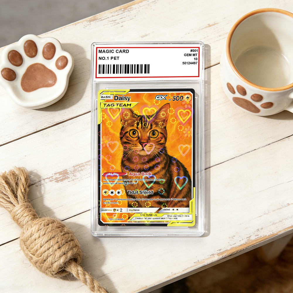 Personalized Pet Anime Art Trading Card, Best Holiday Gift for Pet Lover