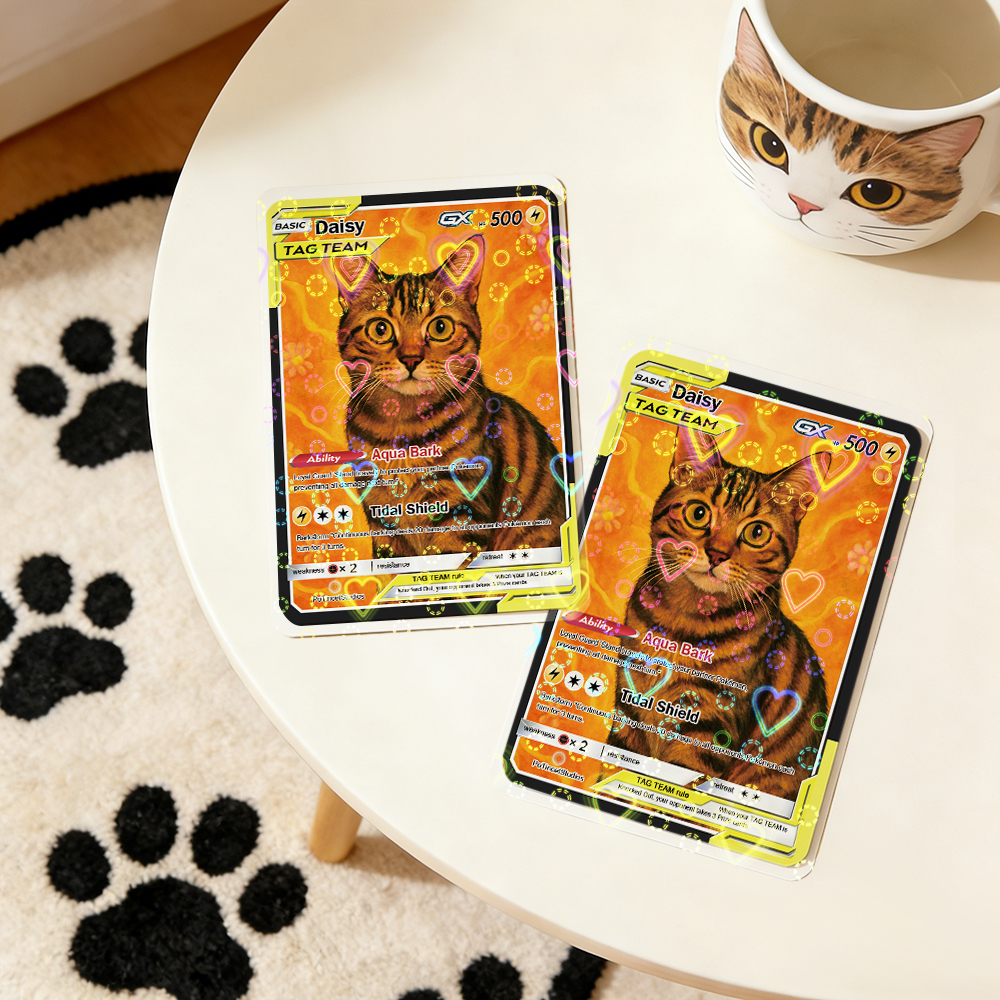 Personalized Pet Anime Art Trading Card, Best Holiday Gift for Pet Lover