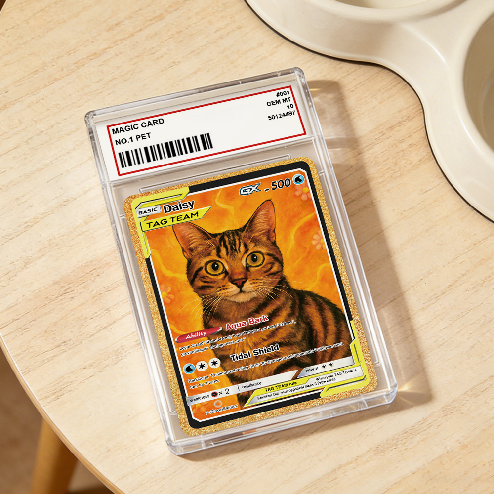 Personalized Pet Anime Art Trading Card, Best Holiday Gift for Pet Lover