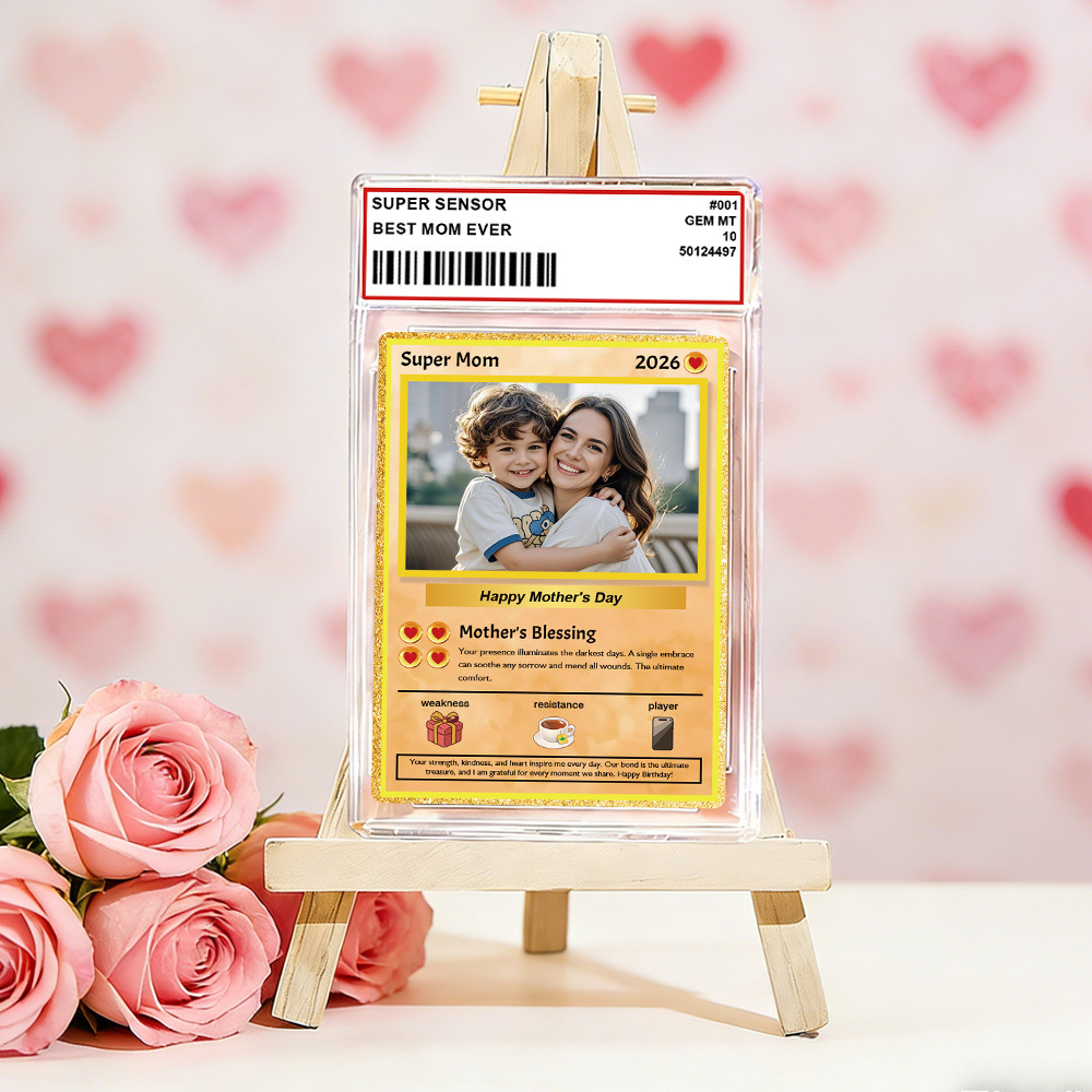 Mothers Day Gift Personalized Power Card Custom Card Photo Anime Style Gift for Mom