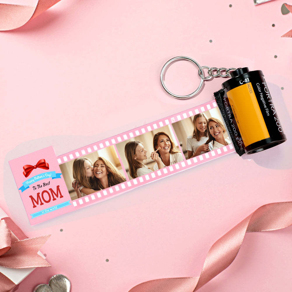 Custom Photo Film Roll Keychain Storyful The Best Mom Camera Keychain Mother's Day Gift - MyCameraRollKeychain