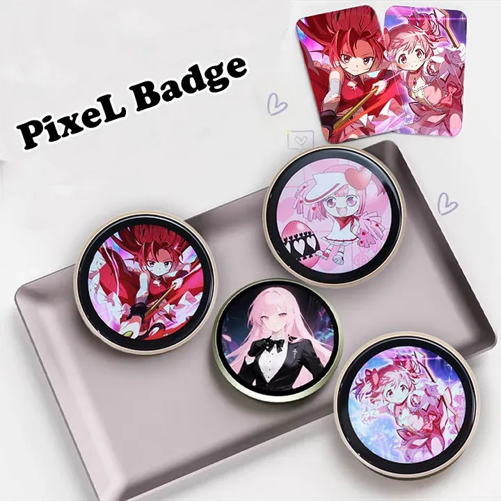 Smart Digital Display Badge with GIF/Photo Sync | Interactive Customizable Pin for Fans & Creators