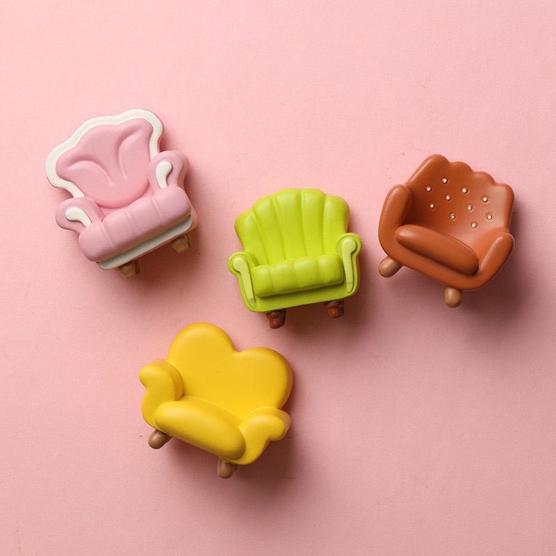 Cute Mini Resin Chair Magnets for Fridge Funny Small Furniture Magnets for Refrigerator Decoration Kitchen Locker Kitchen Office (5 Pack)