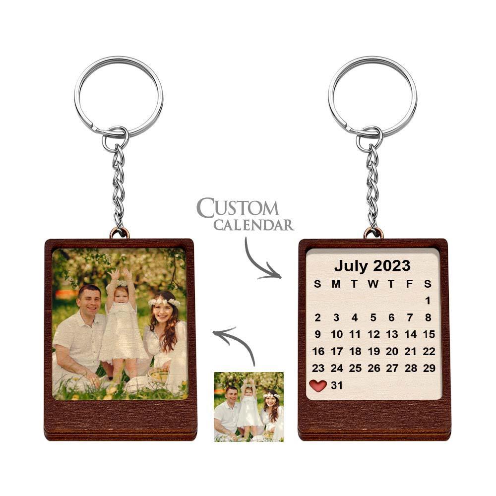 Custom Calendar Keychains Personalized Name Picture One-of-a-kind Personalized Gifts for Her - MyCameraRollKeychain