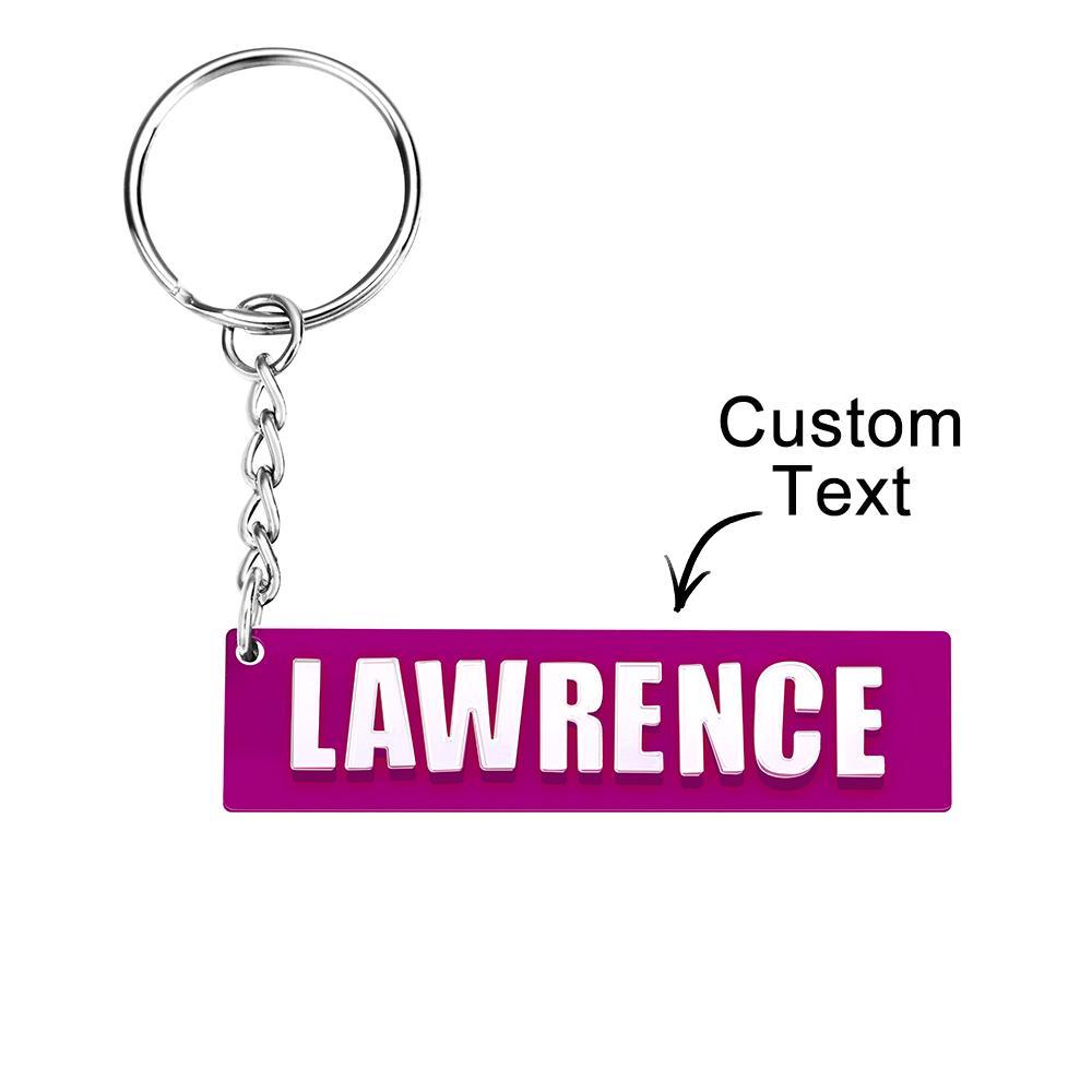 Custom Engraved Keychain 4D Reflective Number Plate Keychain Gifts - MyCameraRollKeychain