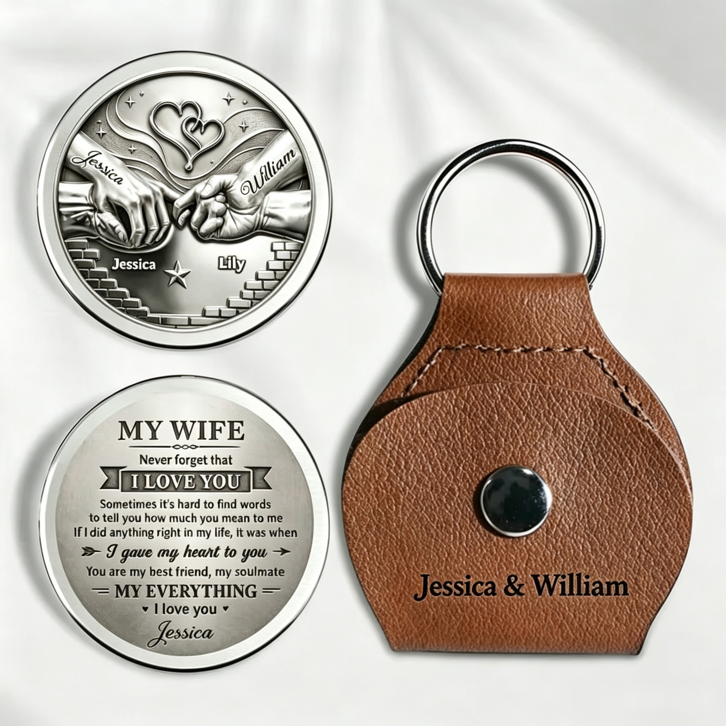 To My Son I Believe In You - Personalized Custom Pocket Hug 2D Look 3D Pop
