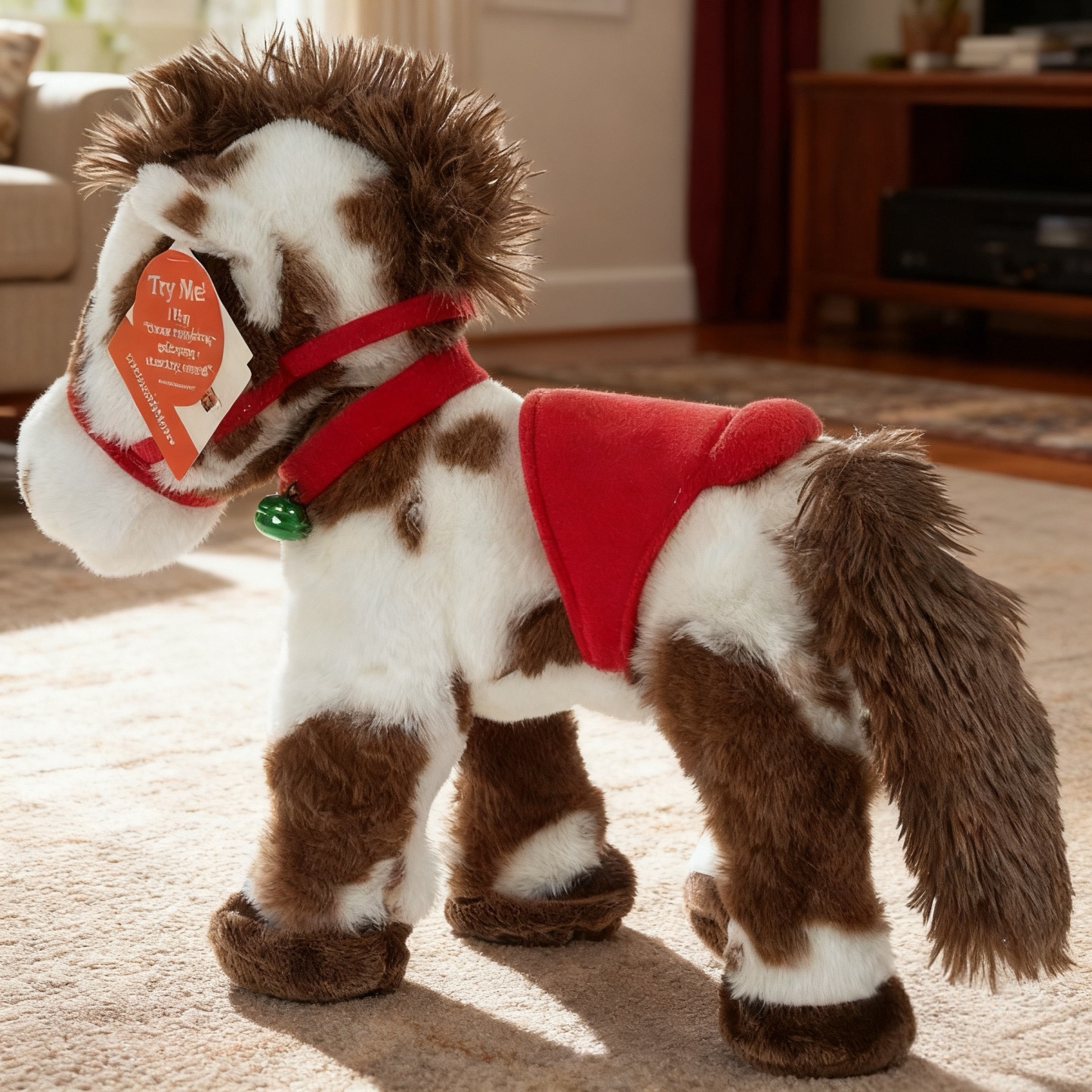 Spotted Electric Plush Horse Walking Interactive Stuffed Pony Toy for Kids Cute Moving Plush Horse Gift