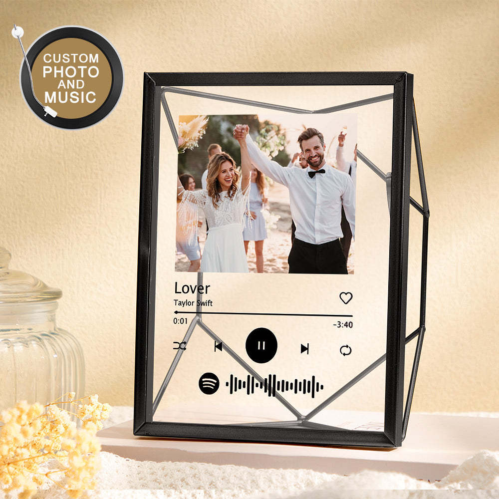 Custom Photo Spotify Acrylic Photo Frame Personalized Picture Gift - MyCameraRollKeychain