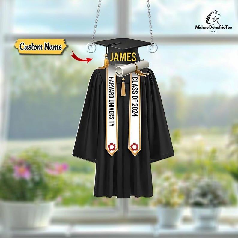 Personalized Graduation Window Acrylic, Personalized Class of 2025 Ornament, High School Graduation Gift,College Graduated,New Graduate Gift