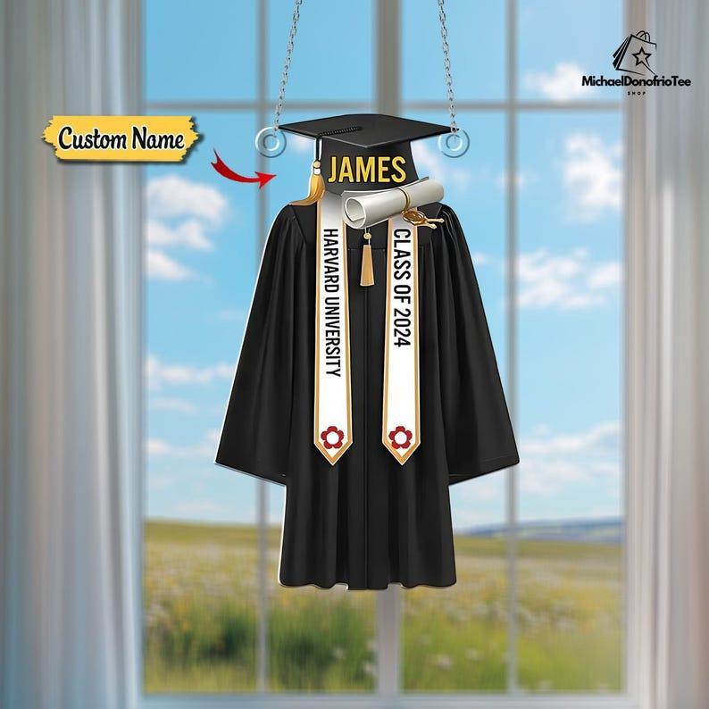 Personalized Graduation Window Acrylic, Personalized Class of 2025 Ornament, High School Graduation Gift,College Graduated,New Graduate Gift