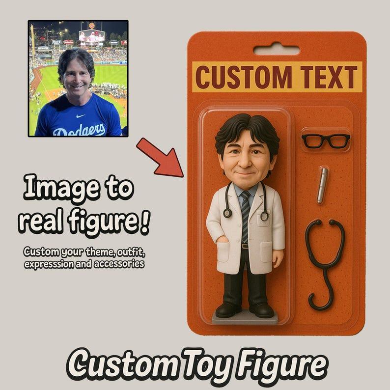 Custom Action Figures, Toy Figures Handcrafted from Your Photos, 3D Collectible Toy Box Art Figures with Customizable Themes and Accessories