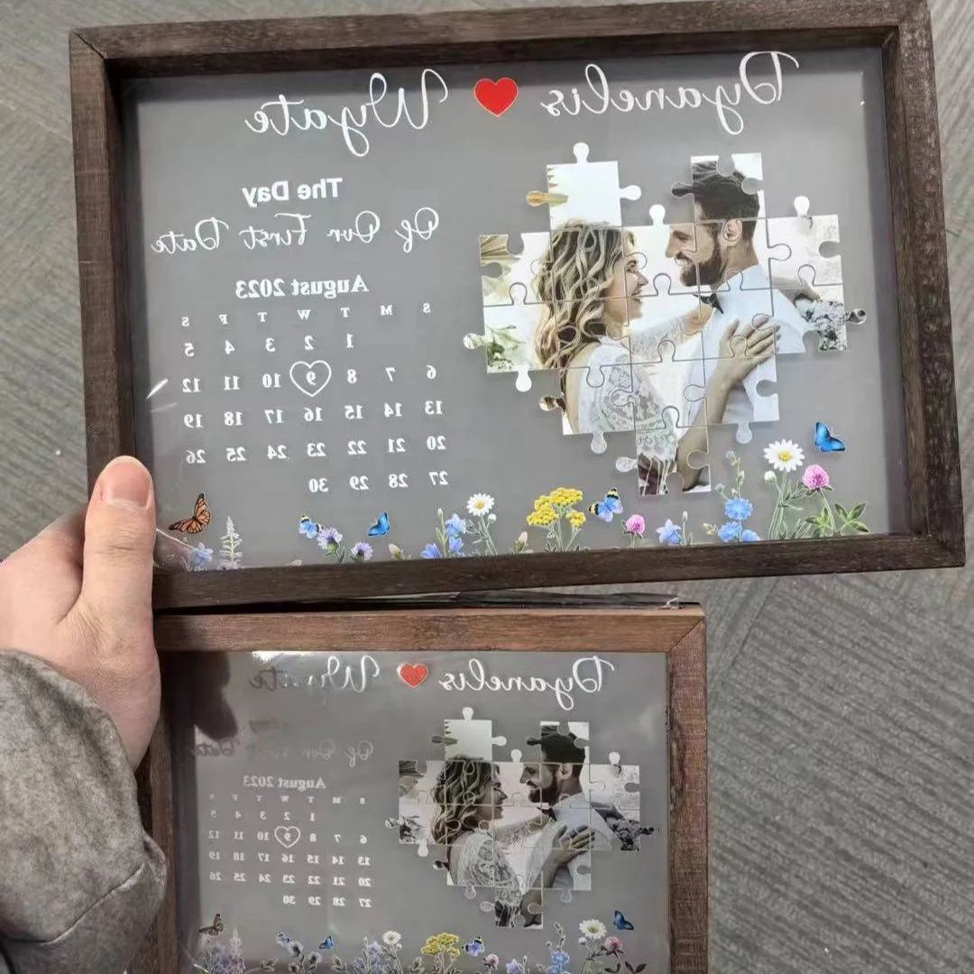 The Day I Found My Missing Piece Light Frame Personalized Gift Valentine's Day Gifts