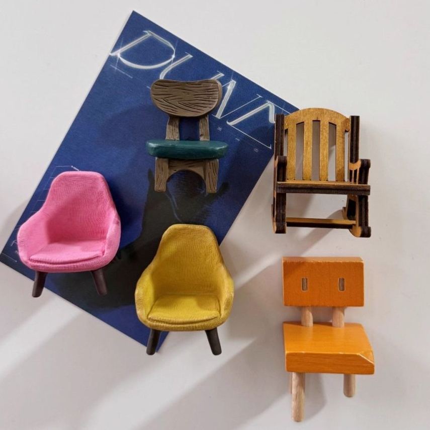 Cute Mini Resin Chair Magnets for Fridge Funny Small Furniture Magnets for Refrigerator Decoration Kitchen Locker Kitchen Office (5 Pack)