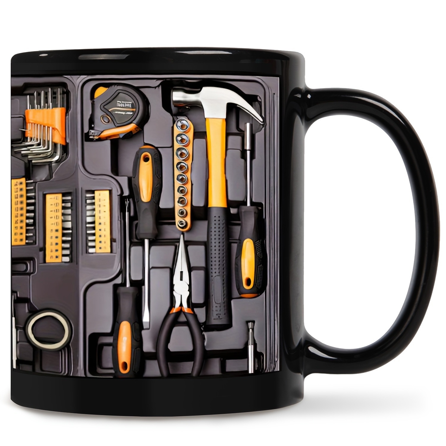 Toolbox Shaped Coffee Mug with Handle Large Capacity Creative Tool Box Cup for Coffee Garage Gift for Him