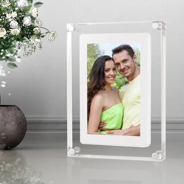 Digital Photo Frame Transparent Acrylic Video Electronic Stage Photo Album