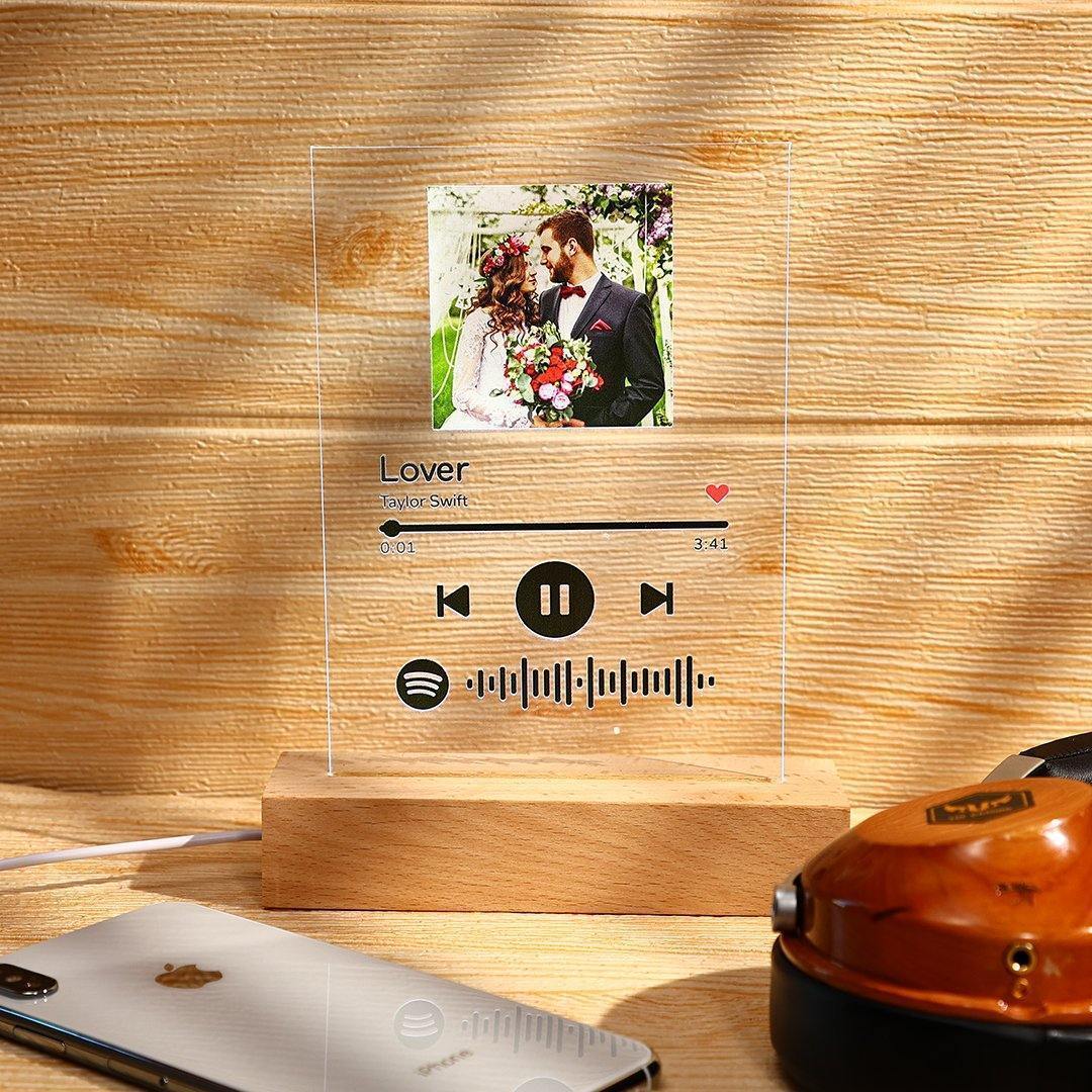 Spotify Set - Custom Spotify Code Music Acrylic Glass Plaque/Keychain/Night Light - photowatch