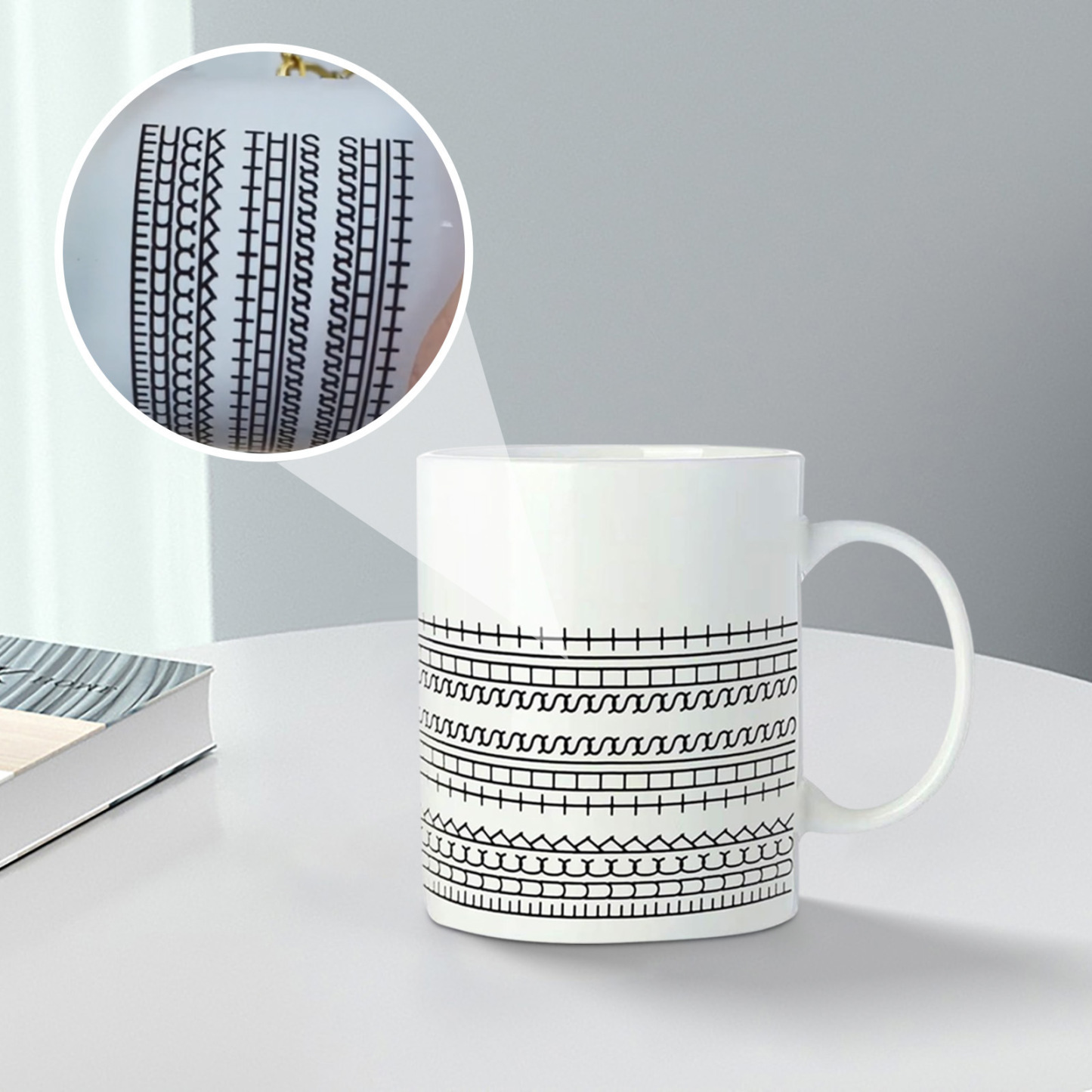 Creative New Ceramic Hidden Message Coffee Mug – Unique Kitchen Gift for Friends and Coworkers