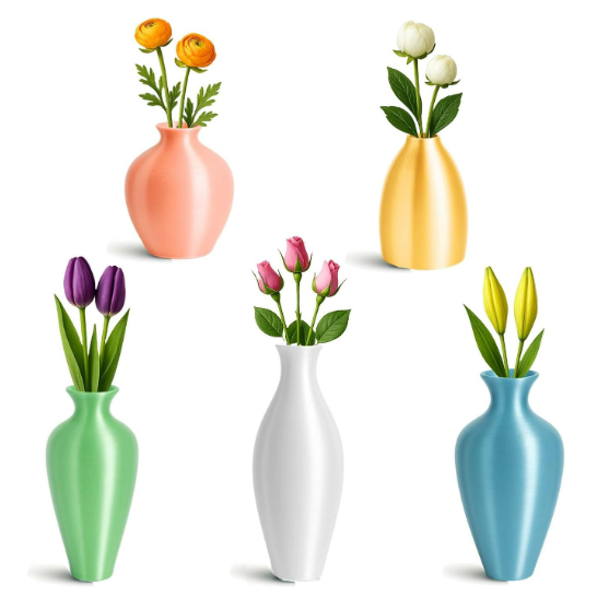 Cute Mini Simple 3D Printing Vase Magnets for Fridge Funny Small Plant Magnets for Refrigerator Decoration Kitchen Locker Kitchen Office