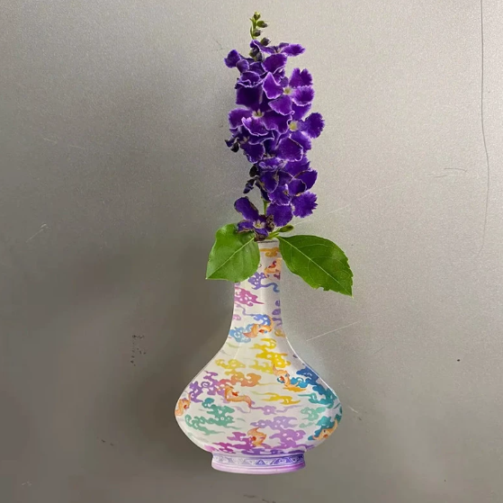 Vintage Mini Acrylic Vase Magnets for Fridge Funny Small Plant Magnets for Refrigerator Decoration Kitchen Locker Kitchen Office