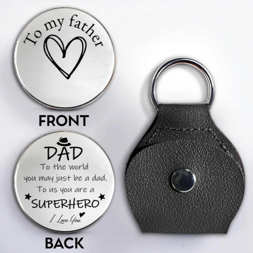 To My Father To Us You Are A Superhero Heart And Stars - Personalized Custom Pocket Hug