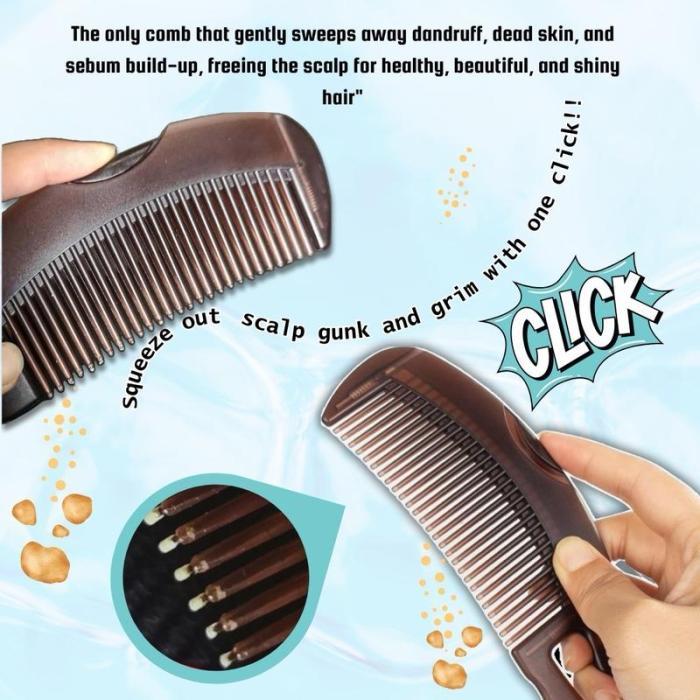 Detox Your Scalp with #1 Scalp Sweeping Comb - Efficiently Captures Dandruff and Impurities