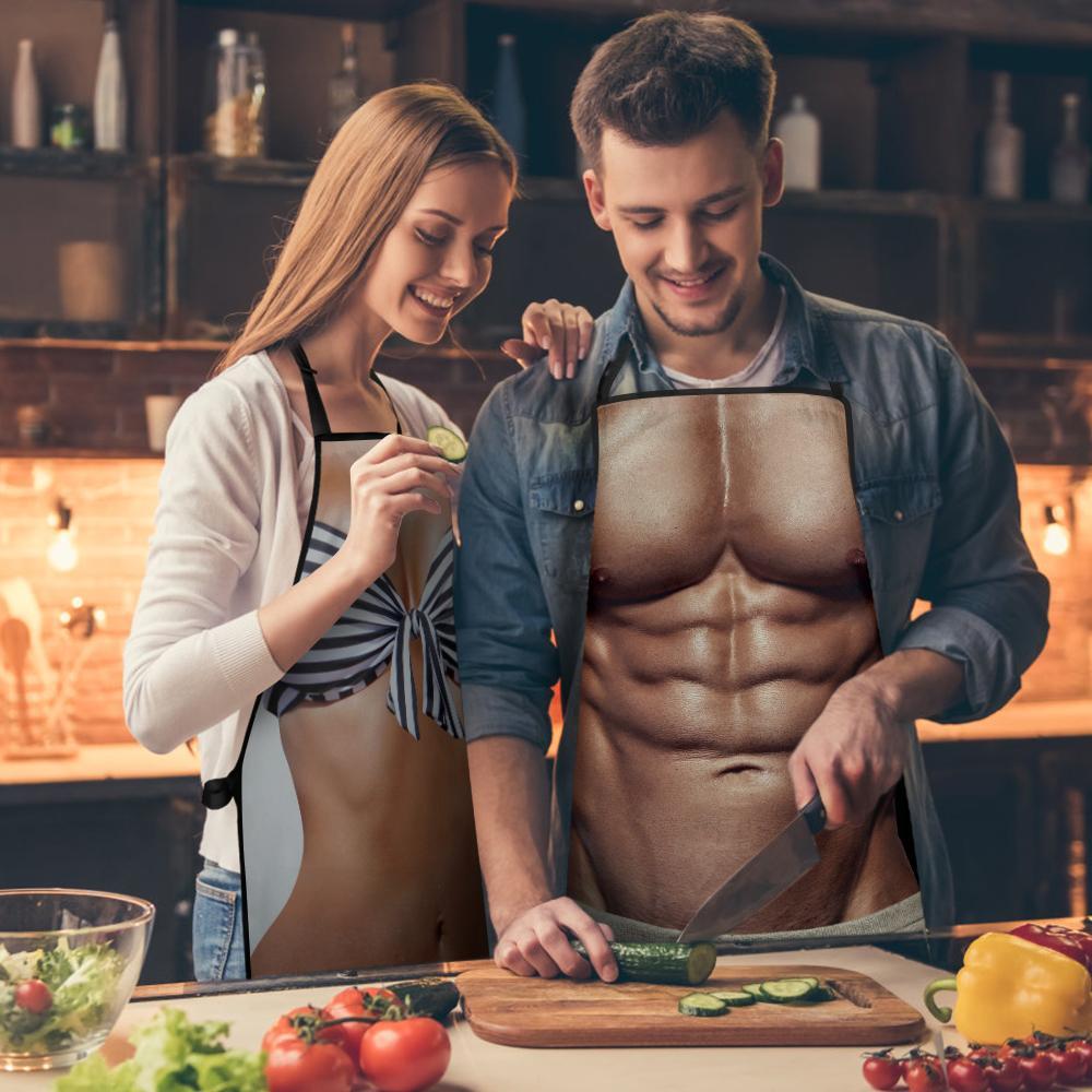 Funny and Sexy Muscle Man Kitchen Cooking Apron