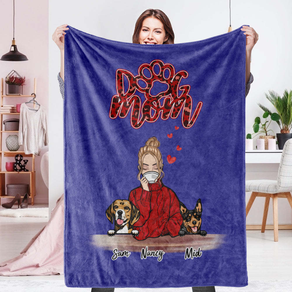 Personalized Fleece Blanket Choose Number Of Pets Blanket Mother's Day Gift