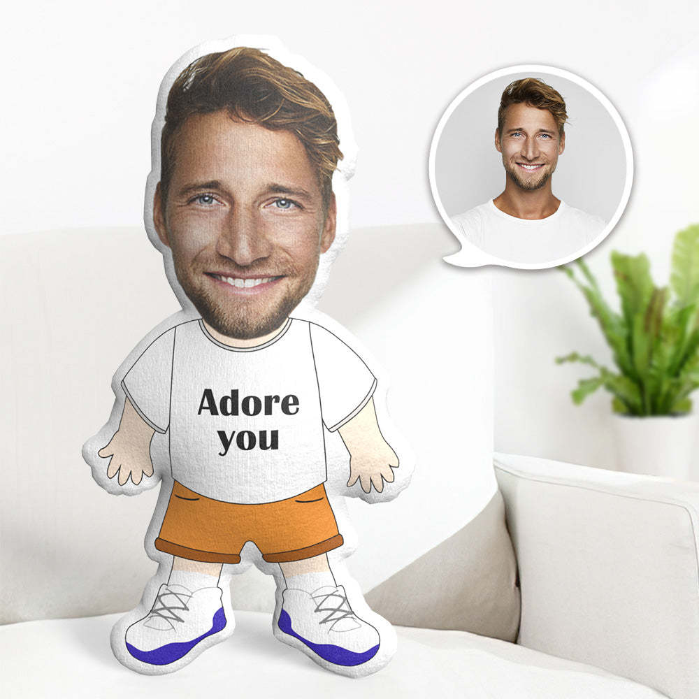 My Face Pillow Custom Photo Pillow Personalized MiniMe Pillow Message Pillow Gifts for Him - Adore You - Yourphotoblanket