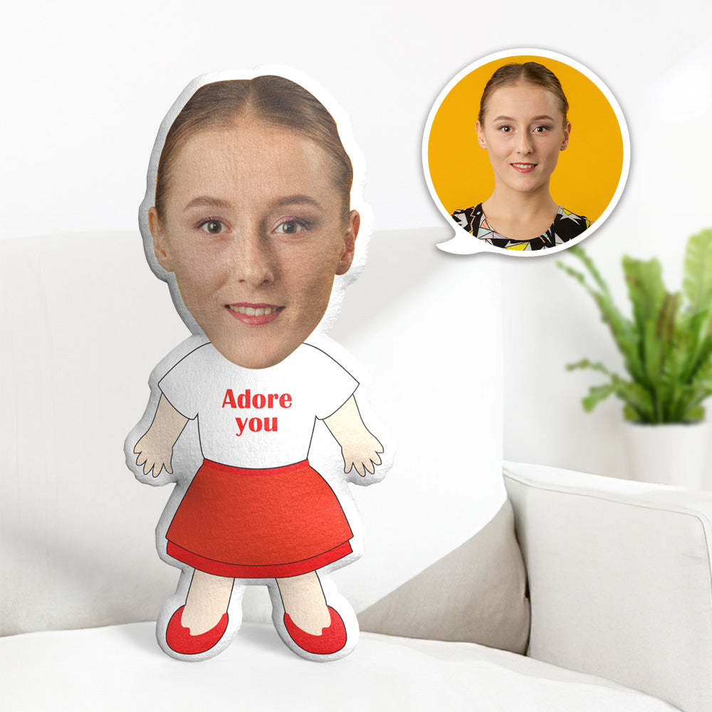 My Face Pillow Custom Photo Pillow Personalized MiniMe Pillow Message Pillow Gifts for Her - Adore You - Yourphotoblanket