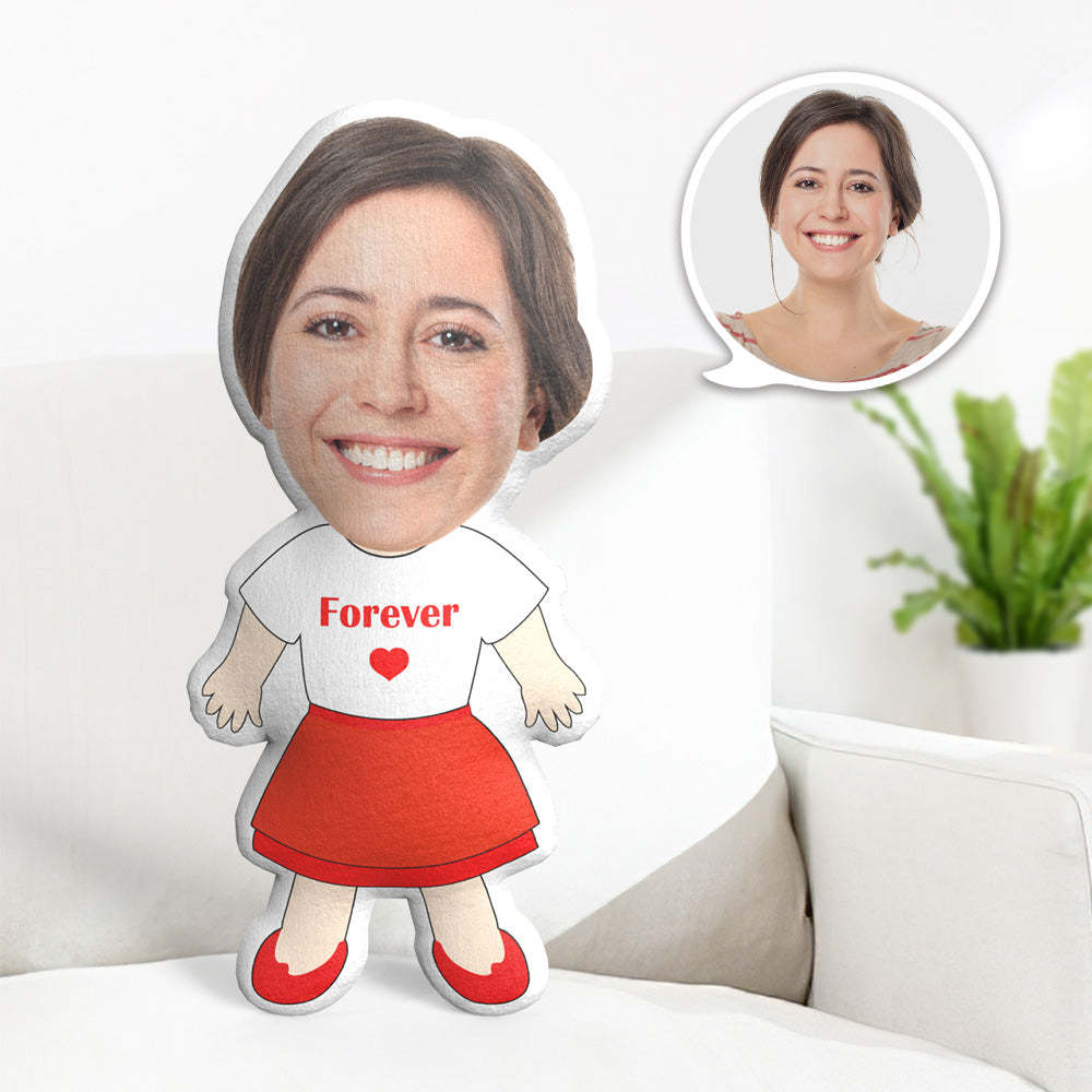 My Face Pillow Custom Photo Pillow Personalized MiniMe Pillow Message Pillow Gifts for Him - Forever Love - Yourphotoblanket