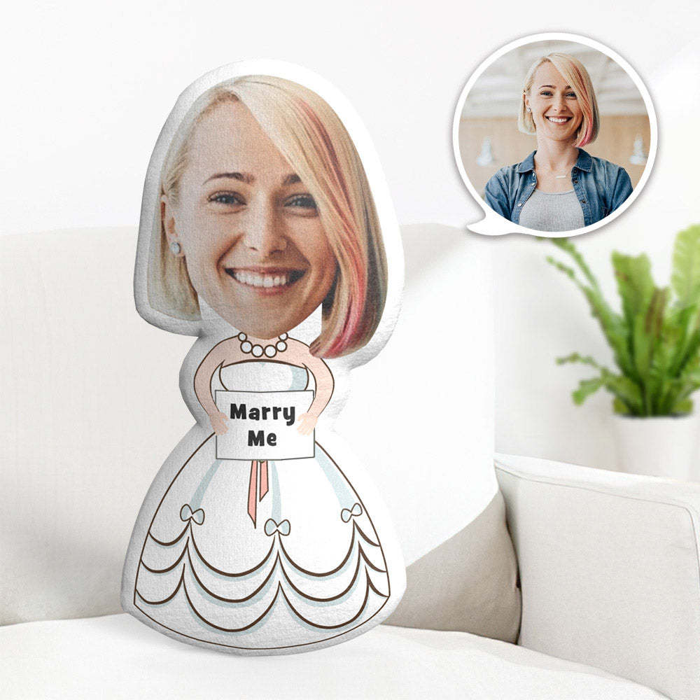 My Face Pillow Custom Photo Pillow Personalized MiniMe Pillow  Message Pillow Gifts for Him - Marry Me - Yourphotoblanket