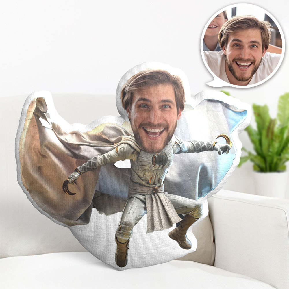 My Face Pillow Custom Superhero MiniMe Pillow Personalzied Photo Pillow Moon Knight Pillow - Yourphotoblanket
