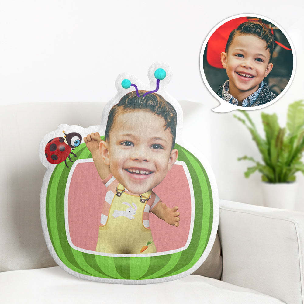 Custom Cocomelon Minime Throw Pillow Personalized Minime Throw Pillow Little Girl in Yellow Suspenders - Yourphotoblanket