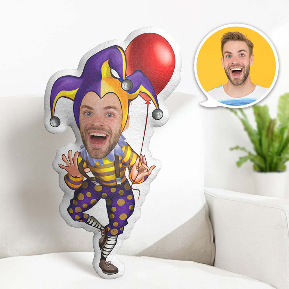Personalized Birthday Gifts My Face Pillow Custom Photo Pillow Clown MiniMe Pillow - Yourphotoblanket