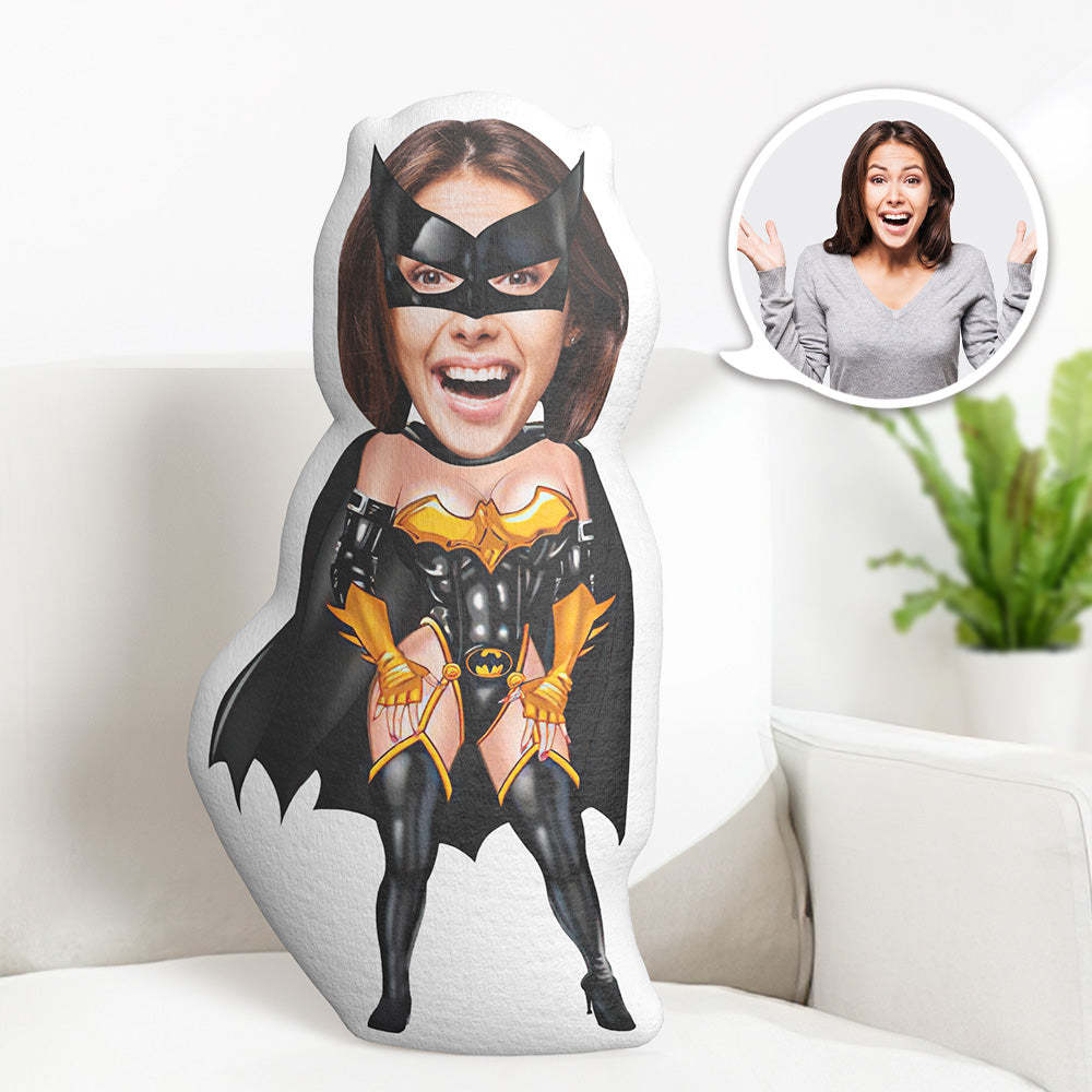 Personalized Birthday Gifts My Face Pillow Custom Photo Pillow Batwoman MiniMe Pillow - Yourphotoblanket