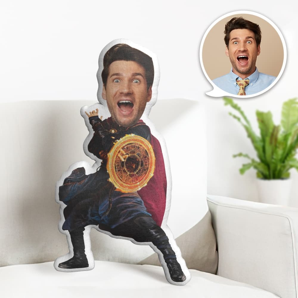 Custom Face Pillow Personalized Photo Pillow Ancient One MiniMe Pillow Gifts for Him - Yourphotoblanket