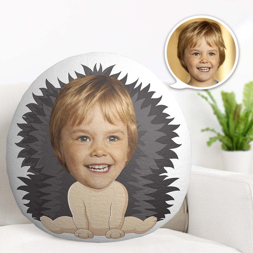 Custom Face Pillow Personalized Photo Pillow Hedgehog MiniMe Pillow Gifts for Kids - Yourphotoblanket