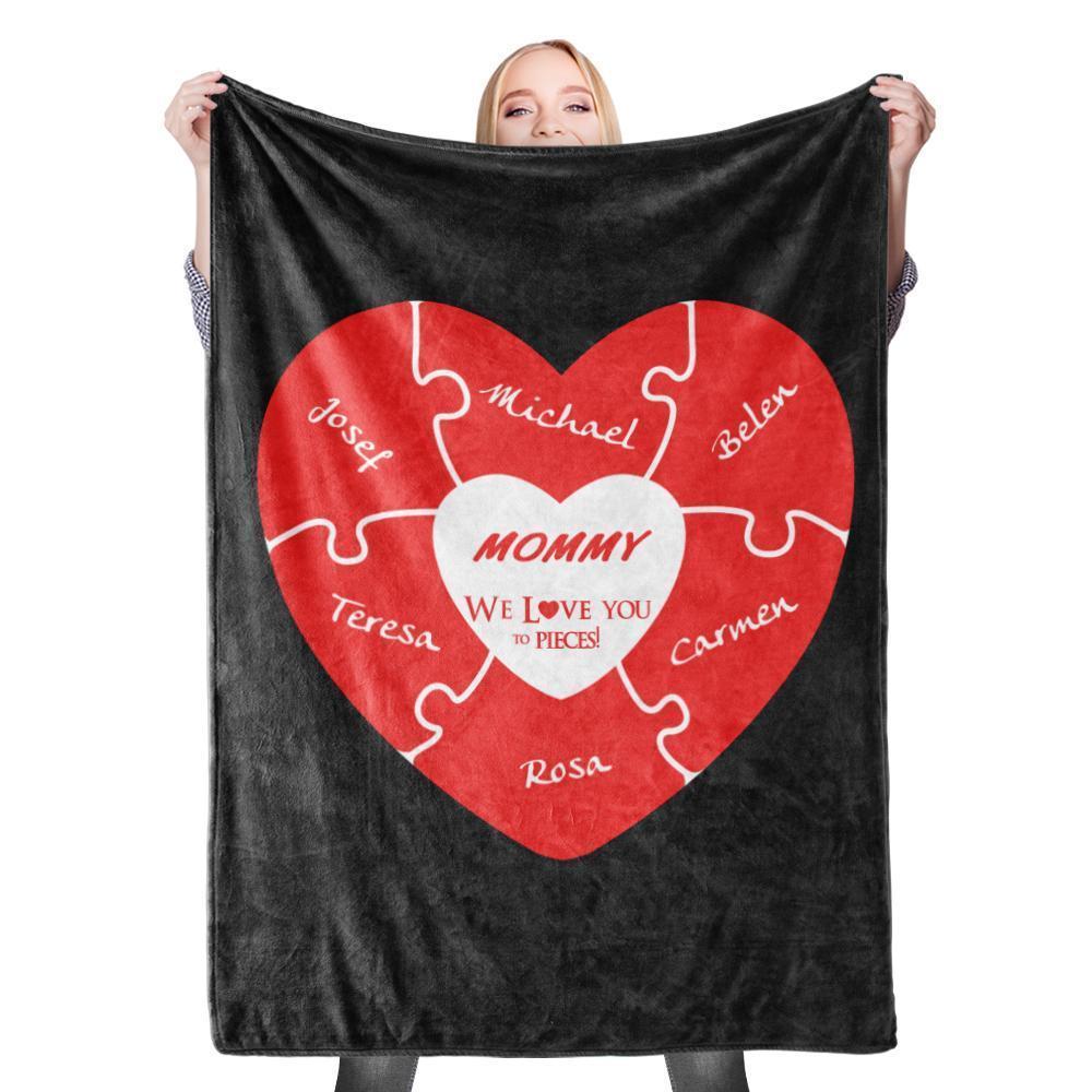Custom Blankets Personalized Name Blanket Mother's Day Gift - We Love You To Pieces