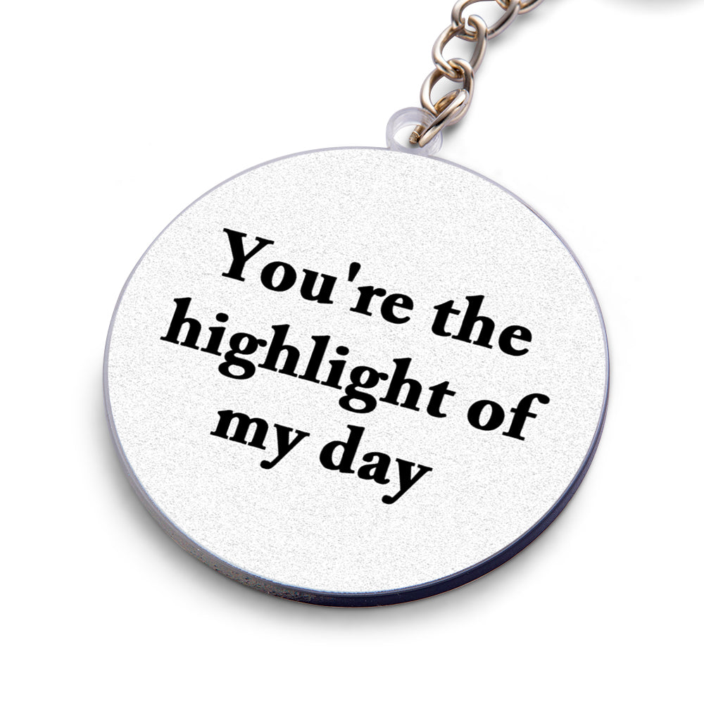 Custom Moon Phase Keychain Personalized Anniversary Gift for Him Birthday Gift for Man