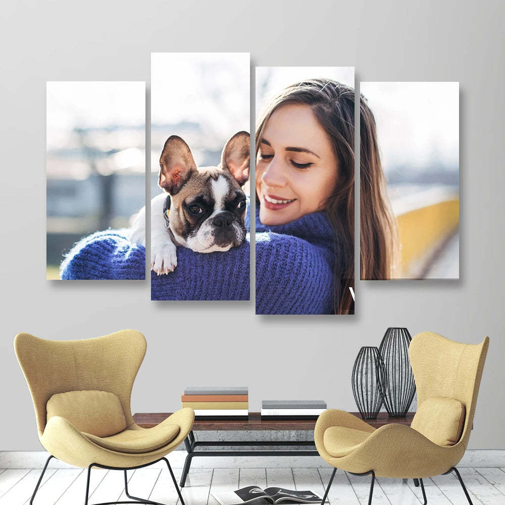 Custom Photo Wall Decor 4 Pcs Contemporary Canvas Print