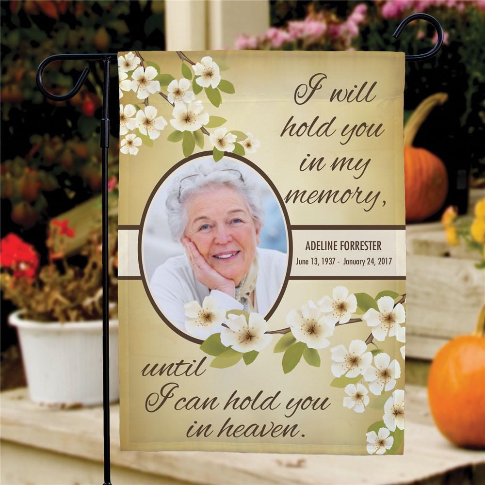 Custom Hold You In My Memory Memorial Flag Outdoor Decor Seasonal Yard Flags