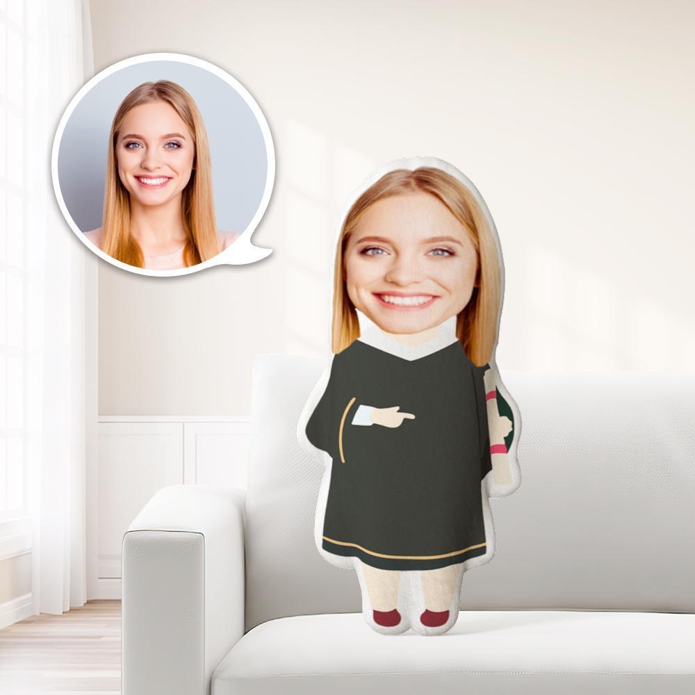 Personalized Photo My face on Pillows Custom Minime Dolls Gag Gifts Toys Academic Dress-Graduation Certificate Costume